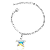 European Jewelry Crystal Bracelet Starfish Shape for Women