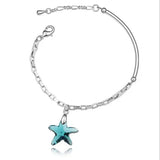 European Jewelry Crystal Bracelet Starfish Shape for Women