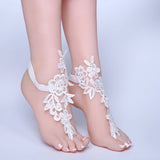 Lace Ankle Bracelet Bridal Beach Wedding Barefoot Sandals Women