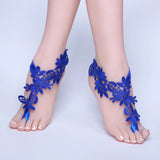 Foot Chain Lace Anklet Bridal Sandals Wedding Barefoot Beach