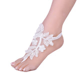 Foot Chain Lace Ankle Bracelet Bridal Beach Wedding Barefoot Sandals