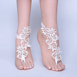 Lace Foot Chain Anklet Bridal Beach Wedding Barefoot Sandals Women