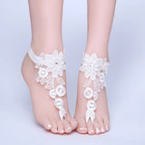 Barefoot Sandals Bridal Beach Wedding Foot Chain Lace Ankle Bracelet