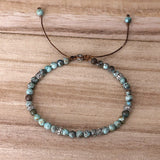 Ocean Jasper Beads Bracelet for Men Women Adjustable Yoga Jewelry
