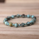 Ocean Jasper Beads Bracelet for Men Women Adjustable Yoga Jewelry