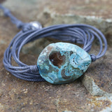 Ocean-jaspers Charm Wrap Bracelets Natural Stones Ethnic Multilayer