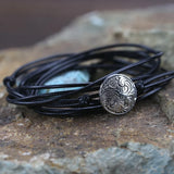 Ocean-jaspers Charm Wrap Bracelets Natural Stones Ethnic Multilayer