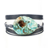 Ocean-jaspers Charm Wrap Bracelets Natural Stones Ethnic Multilayer