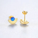 925 Silver Stud Earrings Green Emerald Wedding Anniversary