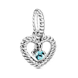 925 Silver Birthstone Collection Pendant DIY Bracelet