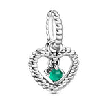 925 Silver Birthstone Collection Pendant DIY Bracelet