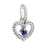 925 Silver Birthstone Collection Pendant DIY Bracelet