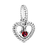 925 Silver Birthstone Collection Pendant DIY Bracelet