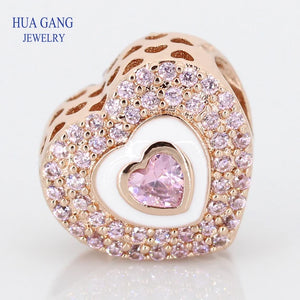 925 Silver Rose Beads String for Pandor Charm Bracelet