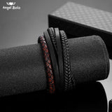 Hand-woven Leather Buddha Wristband Wrap Bracelet