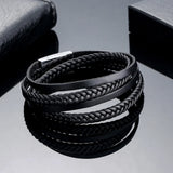 Hand-woven Leather Buddha Wristband Wrap Bracelet