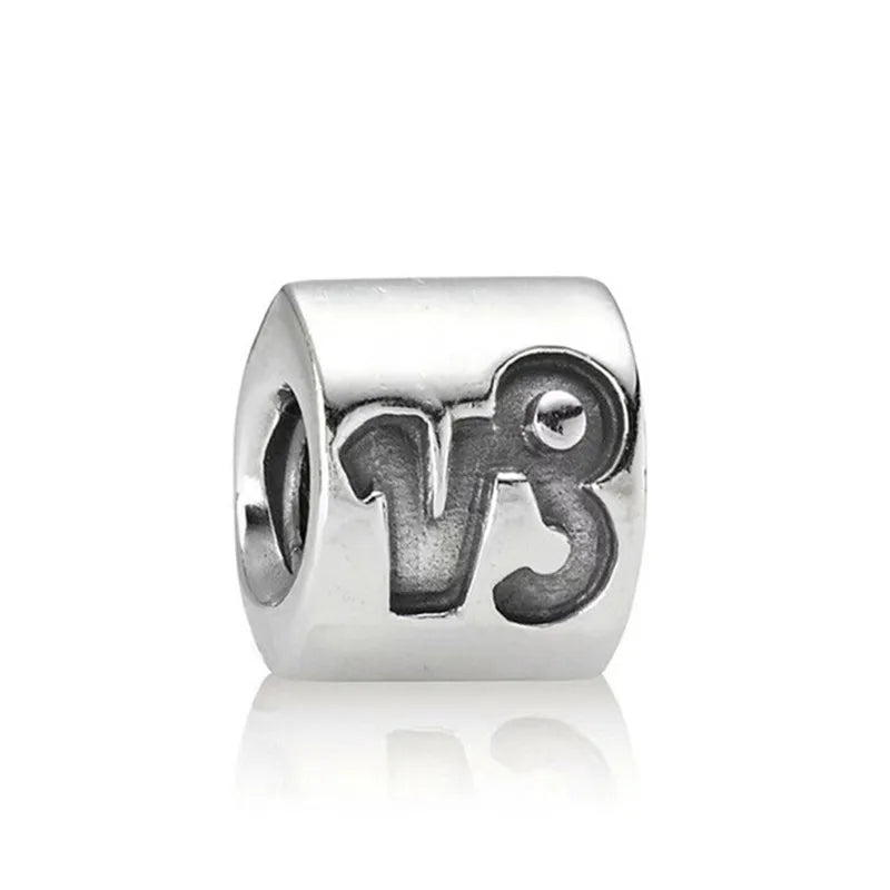 S925 Silver 12 Constellations Charm for Bracelet Necklace Jewelry