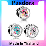 S925 Sterling Silver PAN Of The Dead Charm Bracelet Jewelry