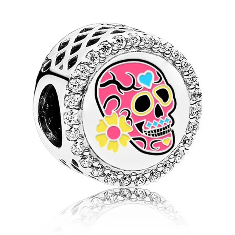 S925 Sterling Silver PAN Of The Dead Charm Bracelet Jewelry