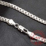 5mm 925 Sterling Silver Men's Chain Necklace Pendant