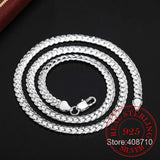 5mm 925 Sterling Silver Men's Chain Necklace Pendant