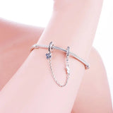 925 Silver Butterfly Beads Safety Chain for Pan Charm Bracelet