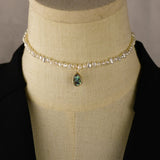 Abalone Pendant Necklace Choker Freshwater Pearl Chain Collar Necklace Women