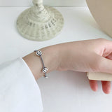 925 Silver Smile Face Charms Bracelet for Women