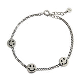 925 Silver Smile Face Charms Bracelet for Women