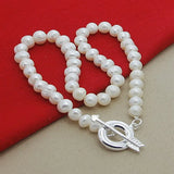 925 Sterling Silver Freshwater Pearl Necklace Women's Fine Jewelry
