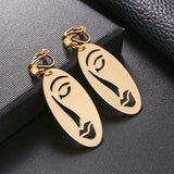 Stylish Hollow Out Face Clip Earrings for Girls