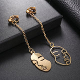 Stylish Hollow Out Face Clip Earrings for Girls