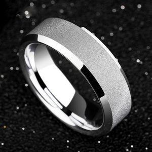 Classic Unisex Tungsten Carbide Ring Band Matte Polished Finish Size 5-12