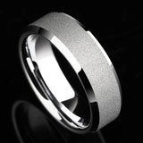 Classic Unisex Tungsten Carbide Ring Band Matte Polished Finish Size 5-12