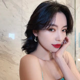 Crystal Star Women Dangle Earrings Asymmetric Drop Earrings