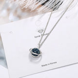 Crystal Planet 925 Silver Necklace Gift for Women