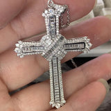 Cross Pendant 925 Sterling Silver CZ Women Necklace