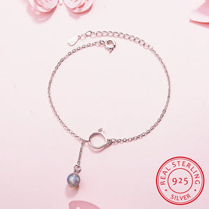 925 Silver Tassel Cat Ball Bracelet & Bangle