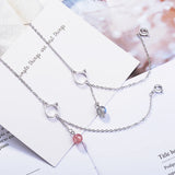 925 Silver Tassel Cat Ball Bracelet & Bangle
