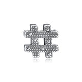 Autumn Hashtag Symbol Charms 925 Silver Beads for Bracelets Necklaces