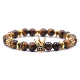 CZ Zirconia King Crown Gear Spacer Bracelet