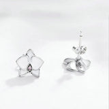 925 Silver Daisy Flower Stud Earrings Enamel Women Girl Birthday Gift Jewelry