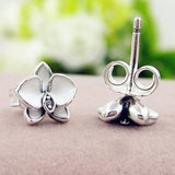 925 Silver Daisy Flower Stud Earrings Enamel Women Girl Birthday Gift Jewelry
