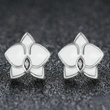 925 Silver Daisy Flower Stud Earrings Enamel Women Girl Birthday Gift Jewelry