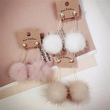 Women's Pearl Brooch Pin with Fur Ball for Lapel - Collar Jewelry