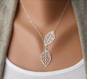 Maple Leaf Double Maple Pendant Necklace for Women