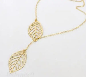 Maple Leaf Double Maple Pendant Necklace for Women