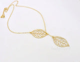 Maple Leaf Double Maple Pendant Necklace for Women