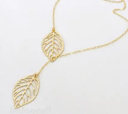 Maple Leaf Double Maple Pendant Necklace for Women