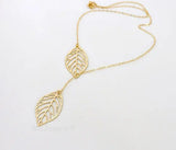 Maple Leaf Double Maple Pendant Necklace for Women